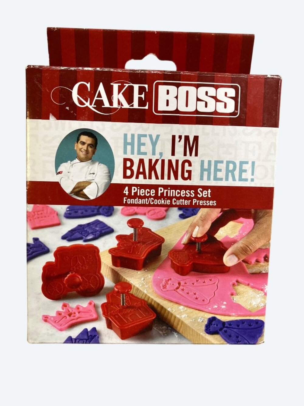 Cake Boss 4 Piece Princess Fondant/Cookie Cutter Press Set Dishwasher Safe